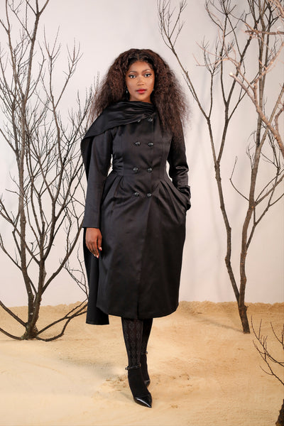 Fabrosanz: Structured Black Coat Dress – houseoffabrosanz