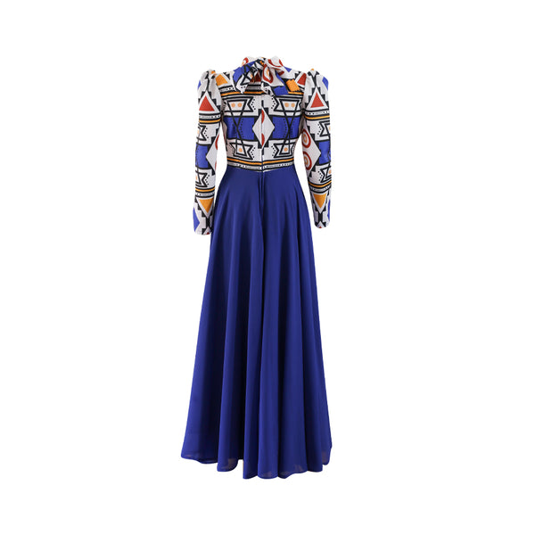 Fabrosanz: Turquoise FRS buckle maxi dress