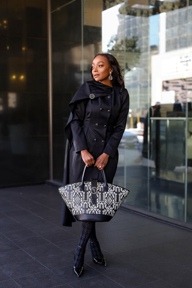 Fabrosanz: Structured Black Coat Dress houseoffabrosanz Fabrosanz: Structured Black Coat Dress houseoffabrosanz