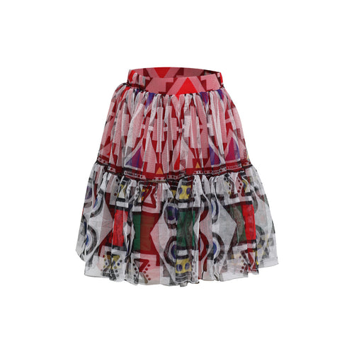 Fabrosanz: Christmas Print Ruffle Dress-Kids main image 1