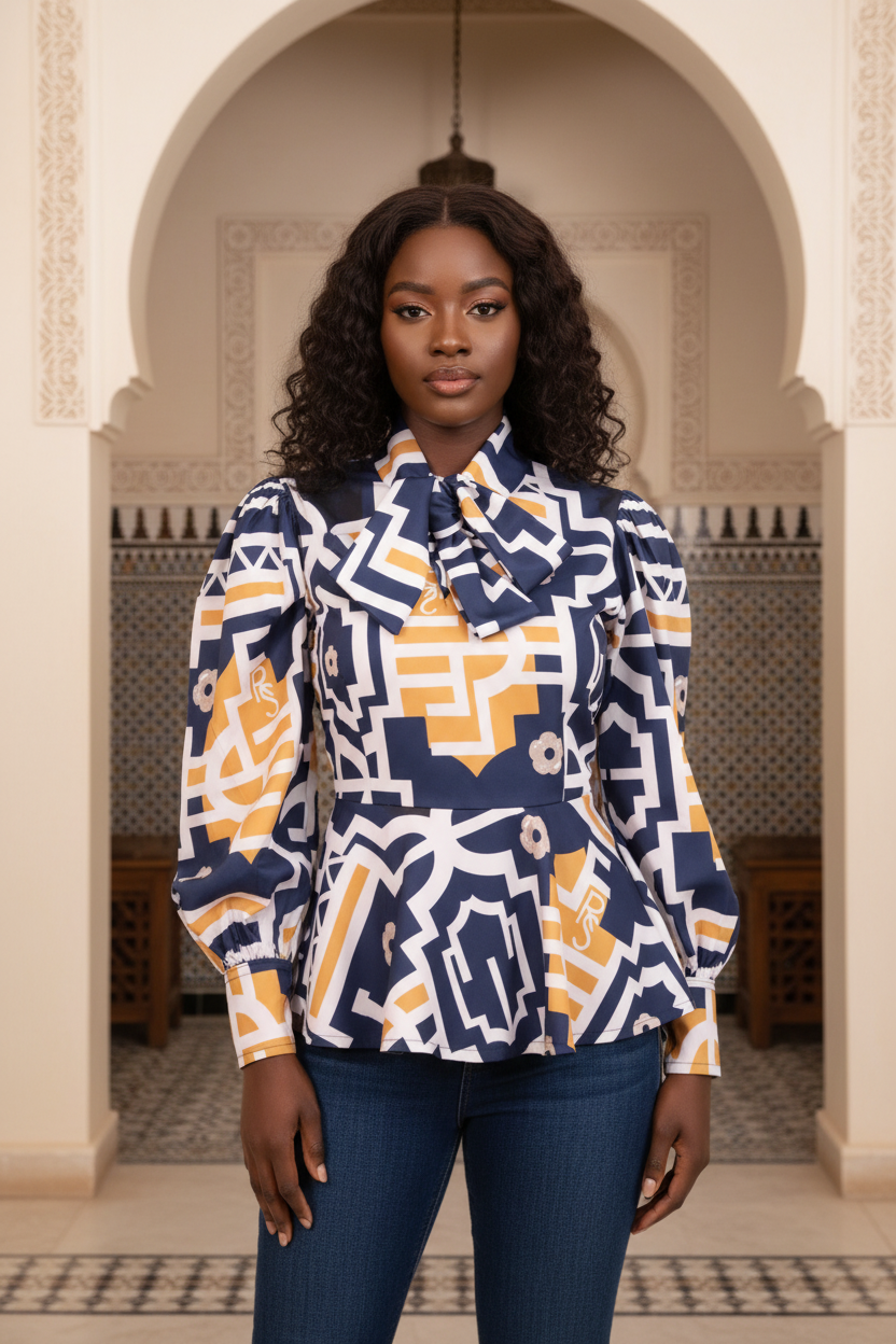 Fabrosanz: Peplum Tshwane Union Print Blouse – houseoffabrosanz