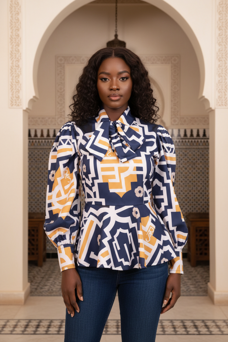 Fabrosanz: Peplum Tshwane Union Print Blouse – houseoffabrosanz