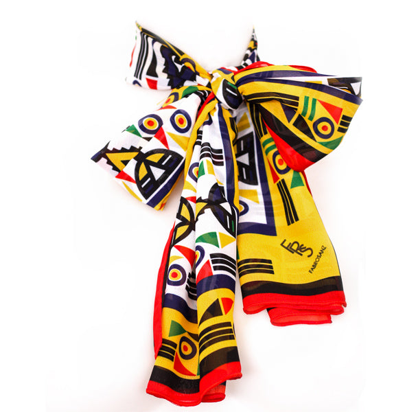 Fabrosanz: Colorful Nguni Print Pencil, Flounce Dress main image 1